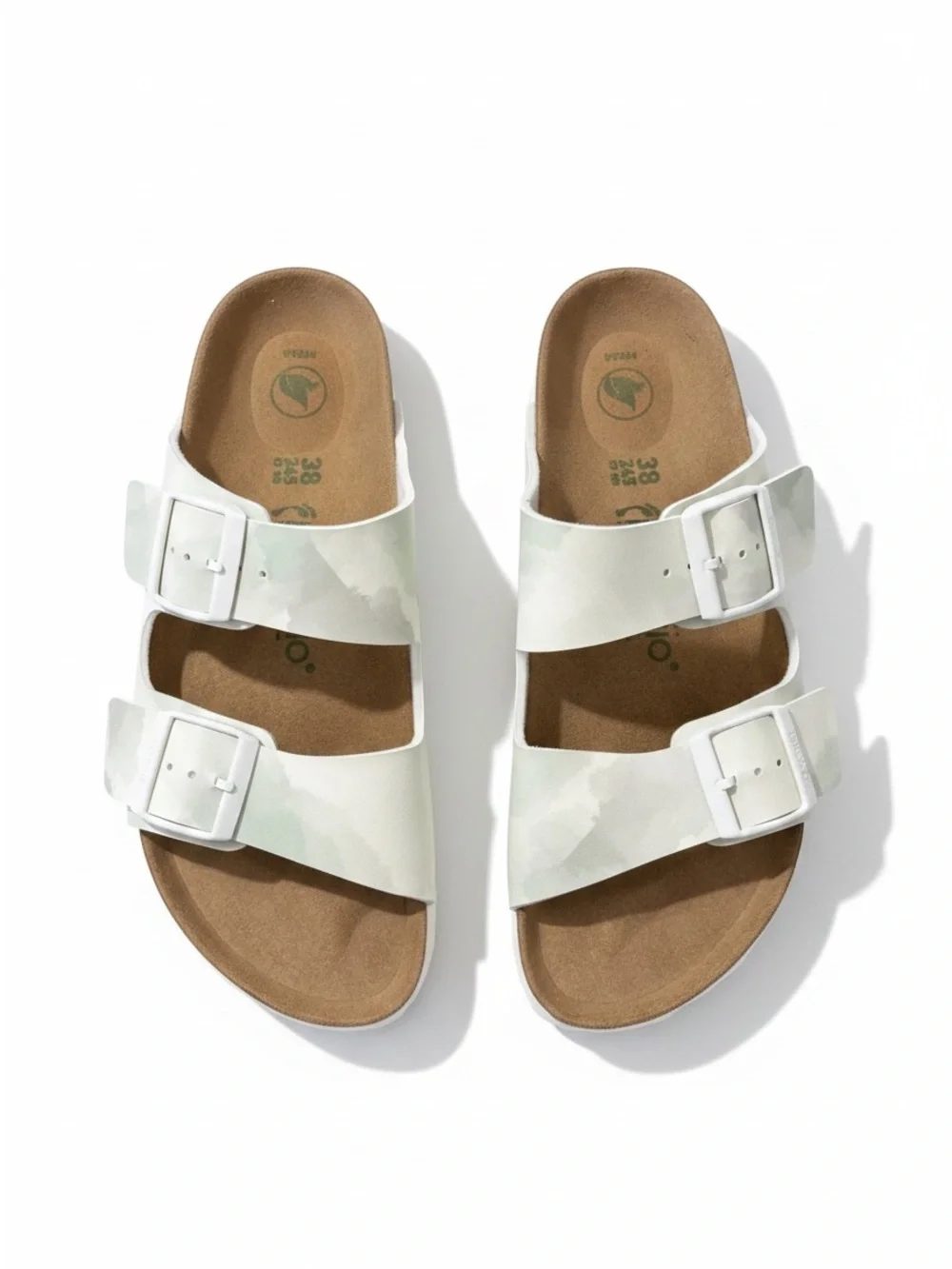 Birkenstock Papillio Arizona Platform Womens Size 8 White Watercolor New NWOB